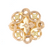 Broche Broche de col ancienne en or rose et vert ajourée 58 Facettes 02-094A