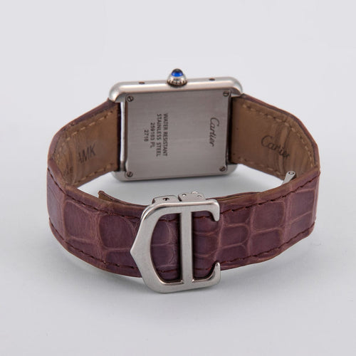 Montre Montre Cartier Tank Solo quartz en acier 58 Facettes