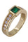 Bague 56 BAGUE MODERNE ÉMERAUDE DIAMANTS 58 Facettes 075681