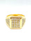 Bague Bague homme en or jaune et pavage de diamants 58 Facettes