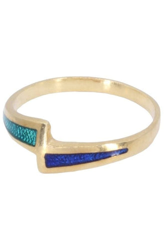 Bague 54 BAGUE MODERNE ÉMAILLÉE 58 Facettes 076011