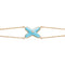Bracelet CHAUMET - Bracelet Liens Or rose Diamant Turquoise 58 Facettes 082935