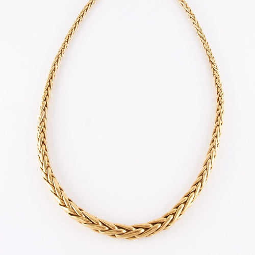 Collier Collier maille palmier choker en or 58 Facettes