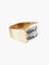 Bague Bague " Tank " Or Rose et Platine 58 Facettes