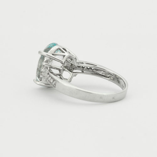 Bague 53 Bague Aigue-marine Diamants 58 Facettes