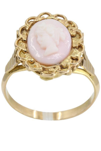 Bague BAGUE ANCIENNE CAMÉE COQUILLAGE 58 Facettes 040371