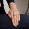 Bague 51 Bague "fleur" or blanc et diamants 58 Facettes P10L5