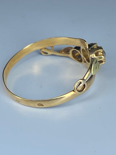 Bague 55 Bague Or jaune, perles fines 58 Facettes