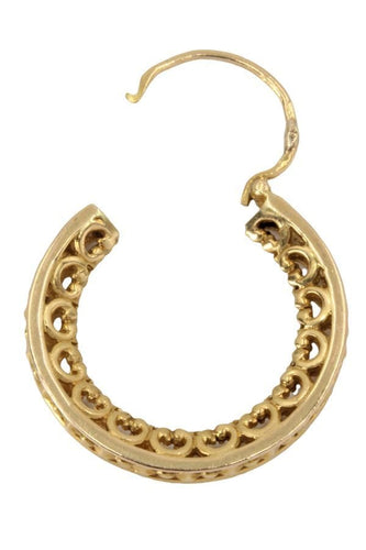 Boucles d'oreilles CRÉOLES ANCIENNES AJOURÉES 58 Facettes 050071