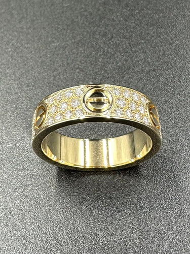 Bague 57 CARTIER - Bague "Love" Or jaune Diamants 58 Facettes