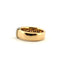Bague 53 Alliance or jaune 18 carats motif en diamants 58 Facettes
