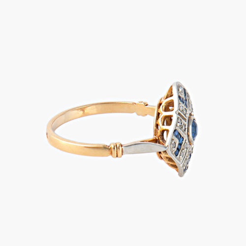 Bague 53 Bague Losange Saphirs Diamants 58 Facettes