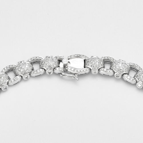 Collier Collier chaîne en pavage de diamants 58 Facettes 3644