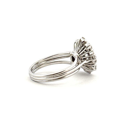 Bague 57 Bague soleil or blanc 18 carats et diamants 58 Facettes