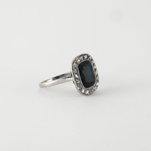 Bague 51 Bague Saphir Diamants 58 Facettes