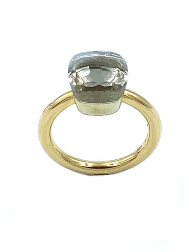 Bague Pomellato. Bague Nudo Classique or et quartz blanc 58 Facettes