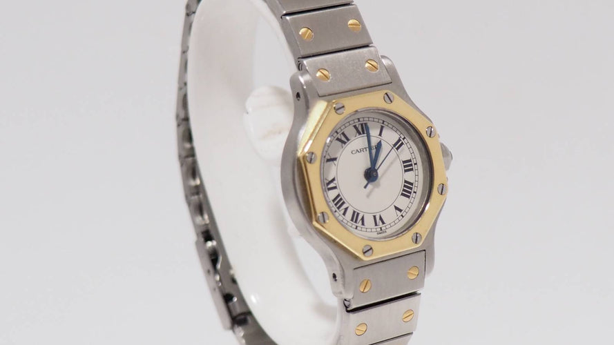 Montre Montre Cartier Santos octogonale or jaune et acier 58 Facettes 31196