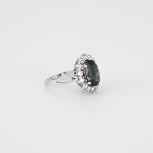 Bague 48 Bague Pompadour saphir et diamants 58 Facettes