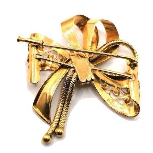 Broche Broche Noeud or jaune 58 Facettes