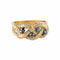Bague Bague Tressée Or jaune pierres bleues 58 Facettes