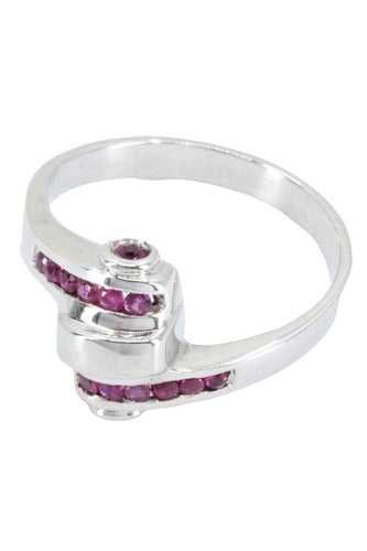 Bague 56 BAGUE TONNEAU RUBIS 58 Facettes 052711