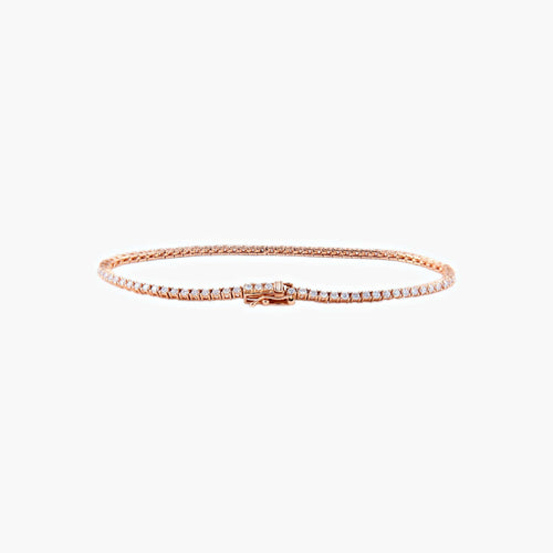 Bracelet Bracelet Tennis Or rose Diamants 58 Facettes