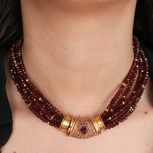Collier Collier Grenats 58 Facettes