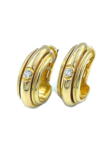 Boucles d'oreilles PIAGET. Boucles d’oreilles Possession or jaune et diamants 58 Facettes