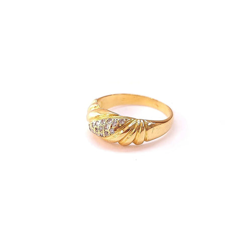 Bague 54 Bague jonc or et diamants 58 Facettes 452/5