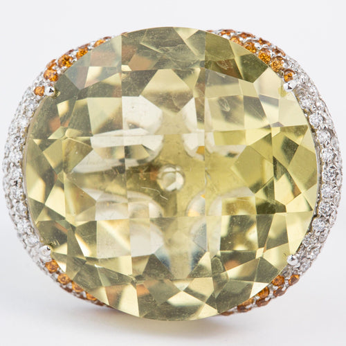 Bague 53 Bague Or Limonite et Diamants 58 Facettes