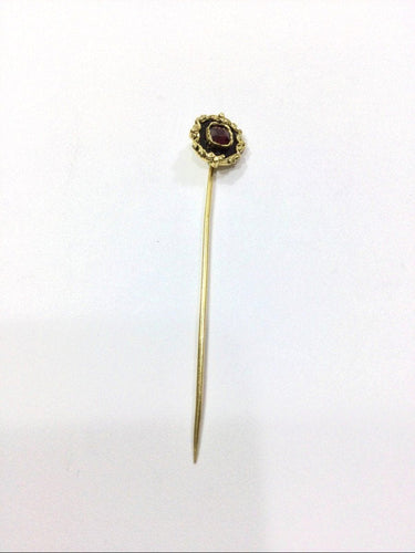 Broche Epingle à Cravate Onyx Et Grenat 58 Facettes