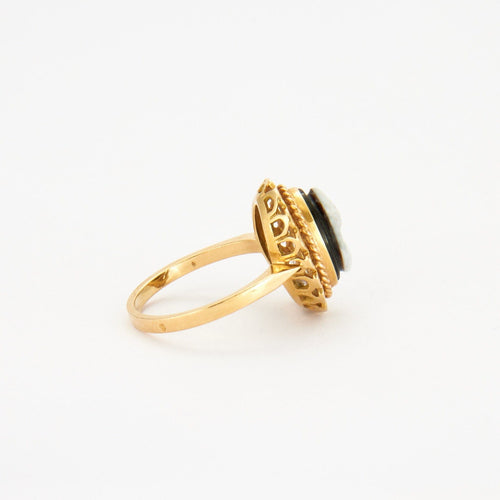 Bague 53 Bague en Or jaune, camée 58 Facettes