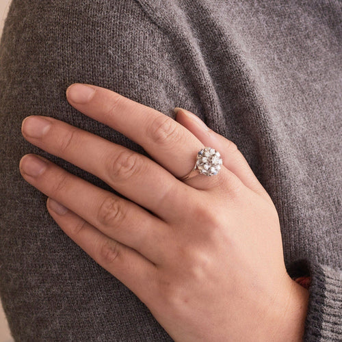 Bague Bague Marguerite Diamants Or blanc 58 Facettes