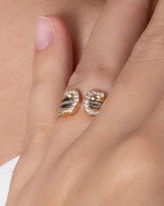 Bague 50 Bague CARTIER Double C Diamants en 3 Ors 750/1000 58 Facettes 62132-57999