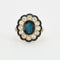 Bague 53.5 Bague Art Déco Marguerite Saphir Diamants 58 Facettes 230280