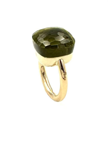 Bague 54 POMELLATO - Bague « Nudo Assoluto » 2 ors et quartz vert XXL 58 Facettes