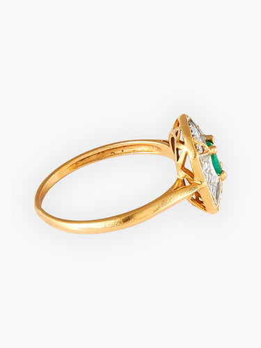 Bague 58.5 Bague Emeraude et Diamants 58 Facettes HS19736