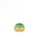 Bague Bague or jaune émeraude ovale et diamants 58 Facettes