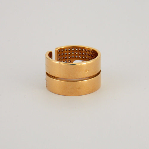 Bague 55 DINH VAN - Bague Seventies Or jaune Diamants 58 Facettes