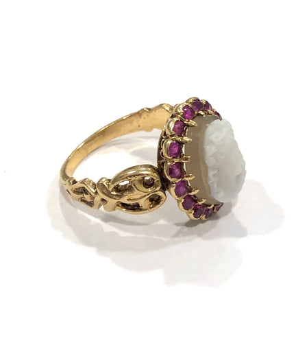 Bague Bague en Or jaune & camée 58 Facettes