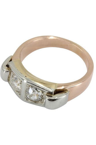 Bague BAGUE DIAMANTS ANNÉES 50' 58 Facettes 039201