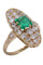 Bague 53 BAGUE MARQUISE ÉMERAUDE ET DIAMANTS 58 Facettes 071511
