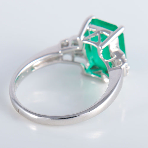Bague 54 Bague Emeraude de Colombie Diamants 58 Facettes 324E110