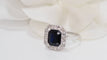 Bague 53 Bague en platine saphir et diamants 58 Facettes 32197