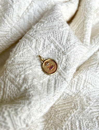 Pendentif AUGIS - Médaille d'amour or jaune petit modèle 58 Facettes