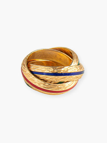 Bague Bague Hermès 3 anneaux émaillés 58 Facettes