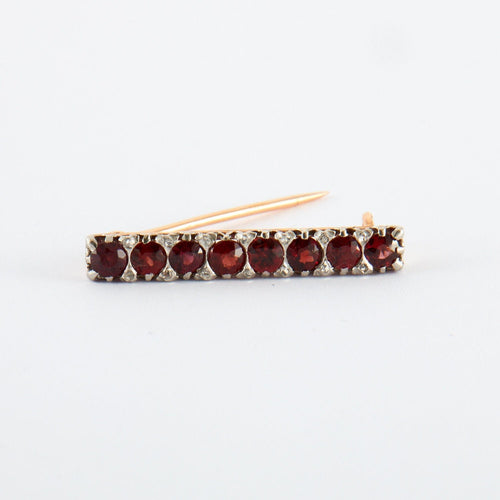 Broche Broche Barrette Or Rose Grenats 58 Facettes