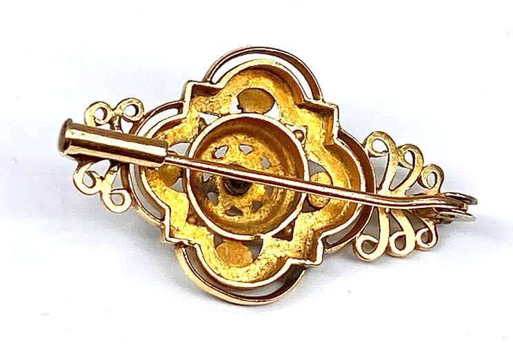 Broche Broche perles fines grenat vers 1900 58 Facettes AB167