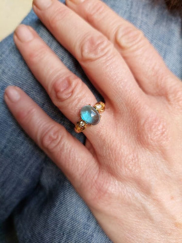 Bague BVLGARI - BAGUE TOPAZE CABOCHON ET DIAMANTS 58 Facettes 075191