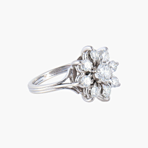 Bague 51 Bague Marguerite Diamants 58 Facettes